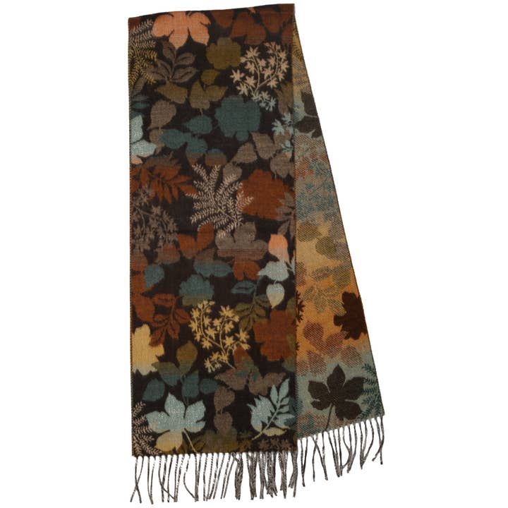 FRAAS Scarves FRAAS Autumn Leaves Cashmink Scarf – Bottle Green