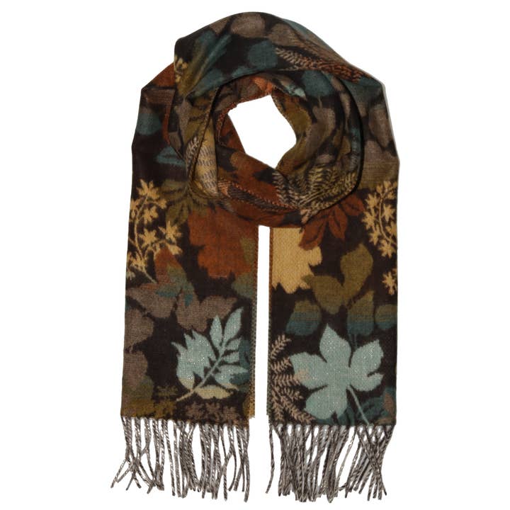 FRAAS Scarves FRAAS Autumn Leaves Cashmink Scarf – Bottle Green