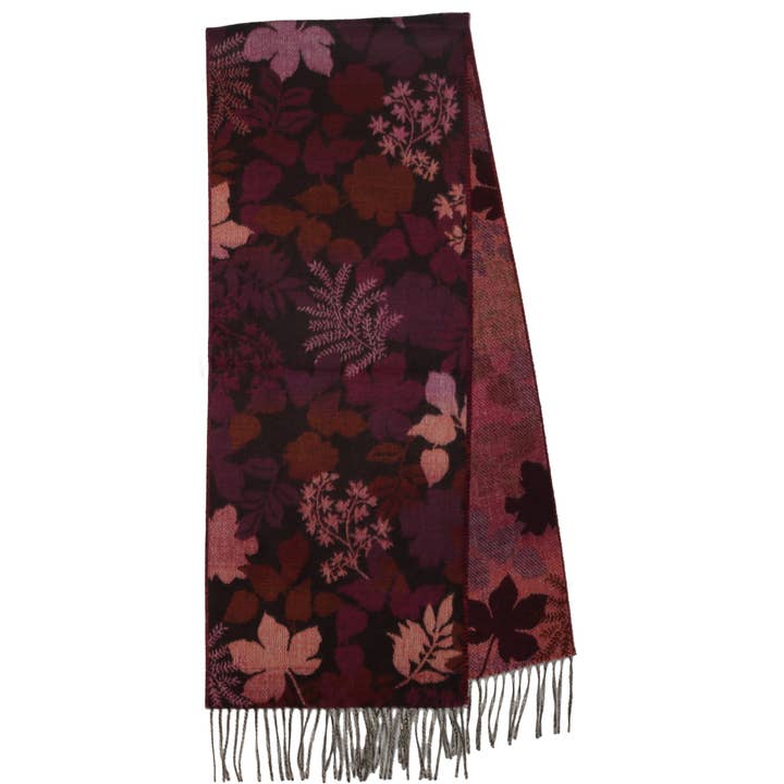 FRAAS Scarves FRAAS Autumn Leaves Cashmink Scarf – Burgundy
