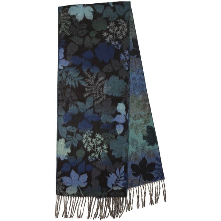 FRAAS Scarves FRAAS Autumn Leaves Cashmink Scarf – Royal Blue