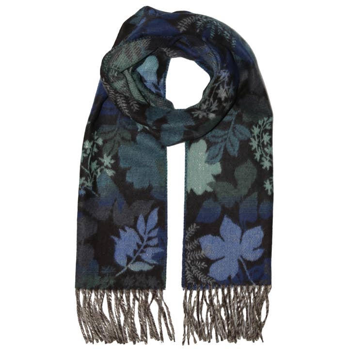 FRAAS Scarves FRAAS Autumn Leaves Cashmink Scarf – Royal Blue
