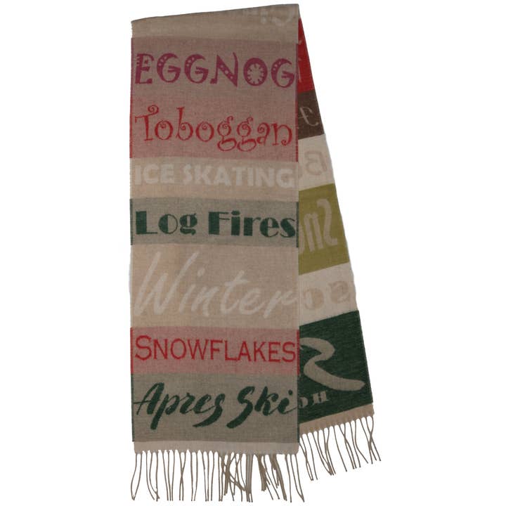 FRAAS Scarves FRAAS Winter Words Cashmink Scarf – Taupe