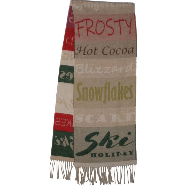 FRAAS Scarves FRAAS Winter Words Cashmink Scarf – Taupe