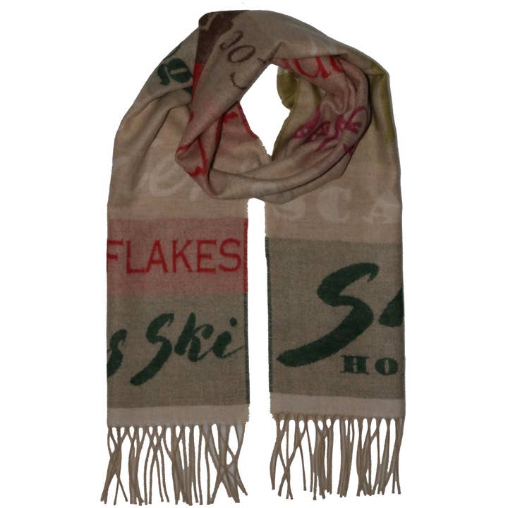 FRAAS Scarves FRAAS Winter Words Cashmink Scarf – Taupe