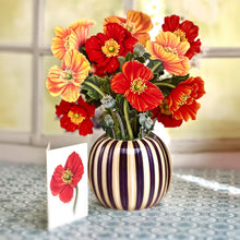 Load image into Gallery viewer, FreshCut Paper LLC Greeting &amp; Note Cards French Poppies Pop-Up Greeting Card

