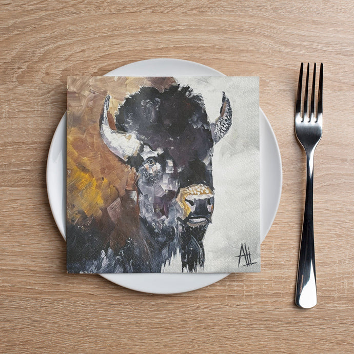 PaperProducts Design Drinkware Frontier Buffalo Lunch Napkin