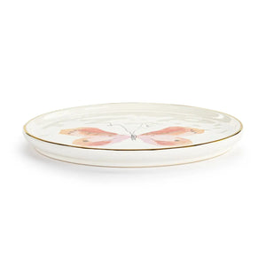 Demdaco Ceramics Fuchsia Butterfly Ceramic Hanging Plate