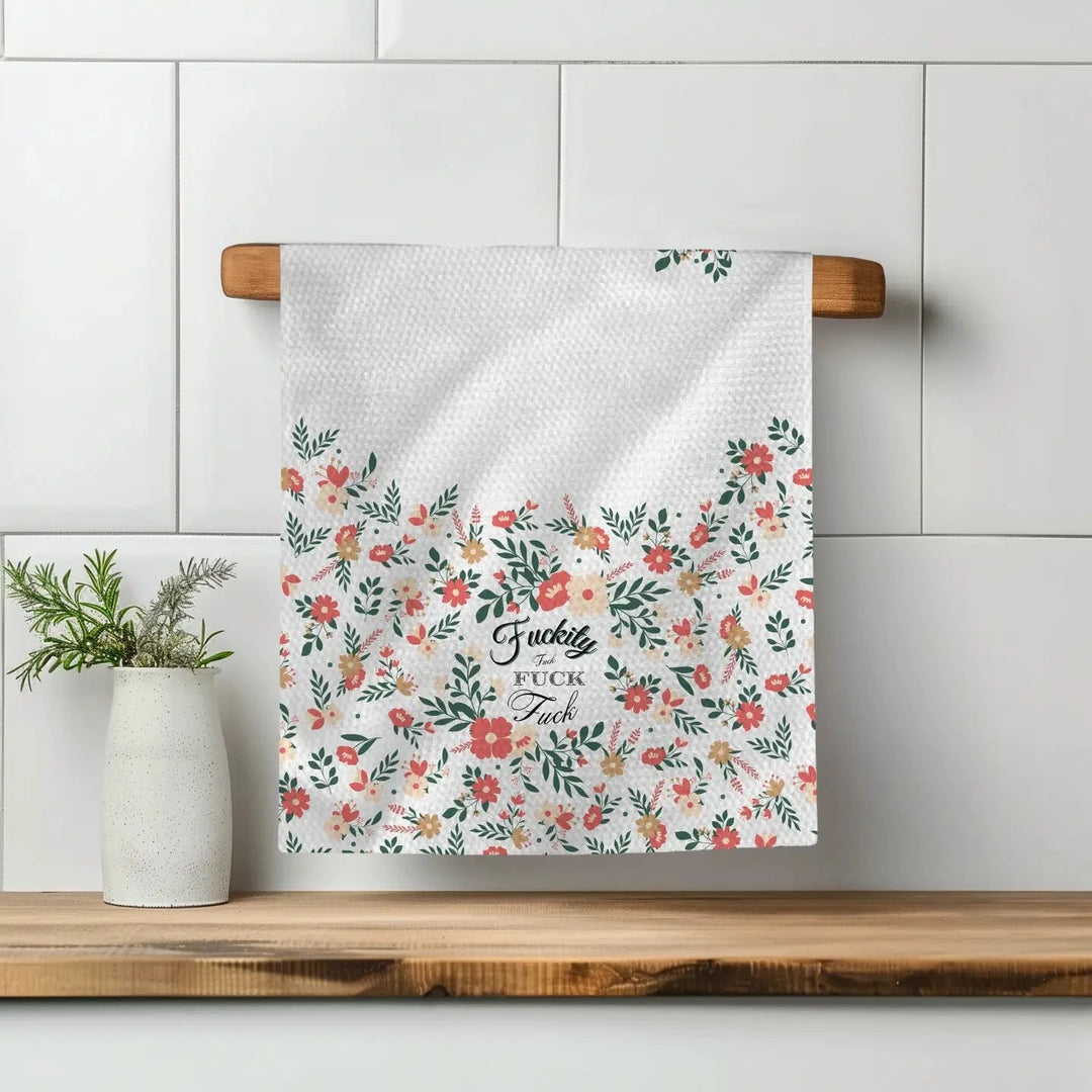 Twisted Wares Home Decor - Linens Fuckity Fuck Waffle Weave Tea Towel