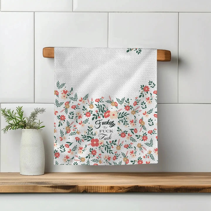 Twisted Wares Home Decor - Linens Fuckity Fuck Waffle Weave Tea Towel