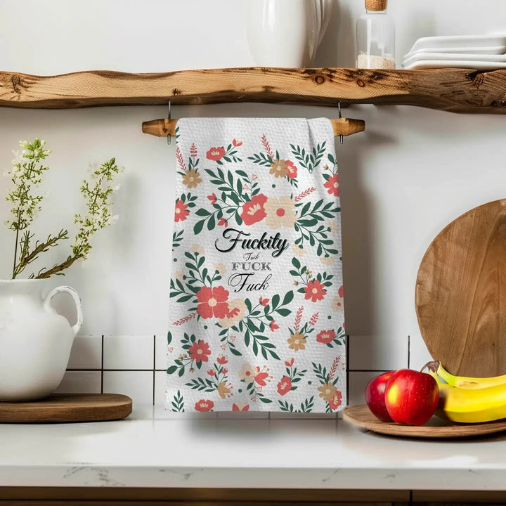 Twisted Wares Home Decor - Linens Fuckity Fuck Waffle Weave Tea Towel