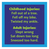 Drinks on Me Coasters Cards Funny Childhood Injuries Card, Getting Old Greeting Card