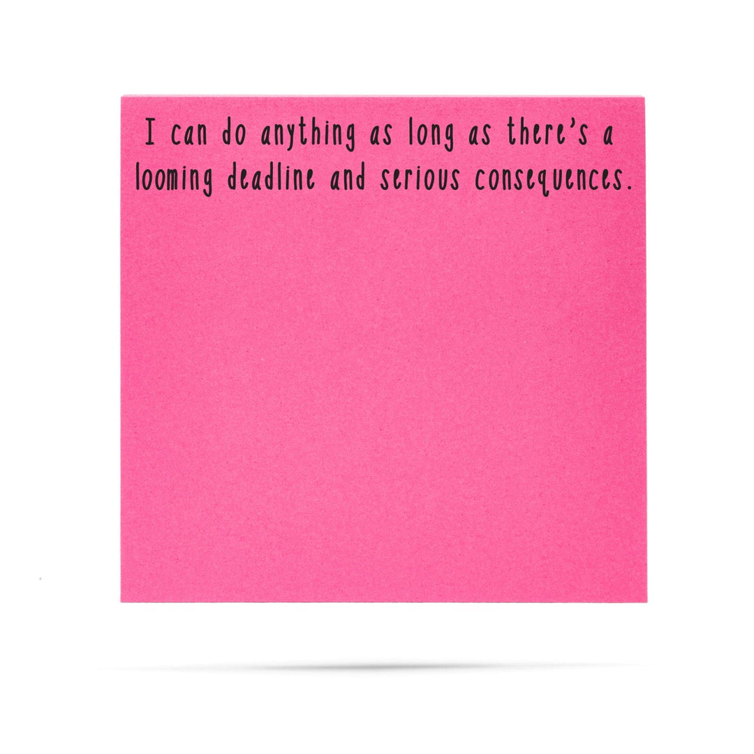 Ellembee Gift Sticky Notes Looming Deadline Funny Sticky Notes by Ellembee Gift