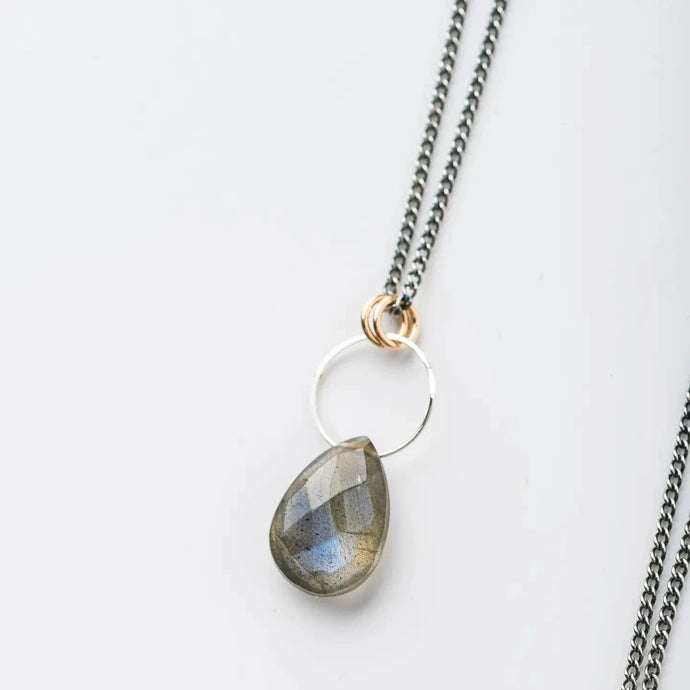 Original Hardware Jewelry - Necklaces Gemstone Drop Necklace Labradorite
