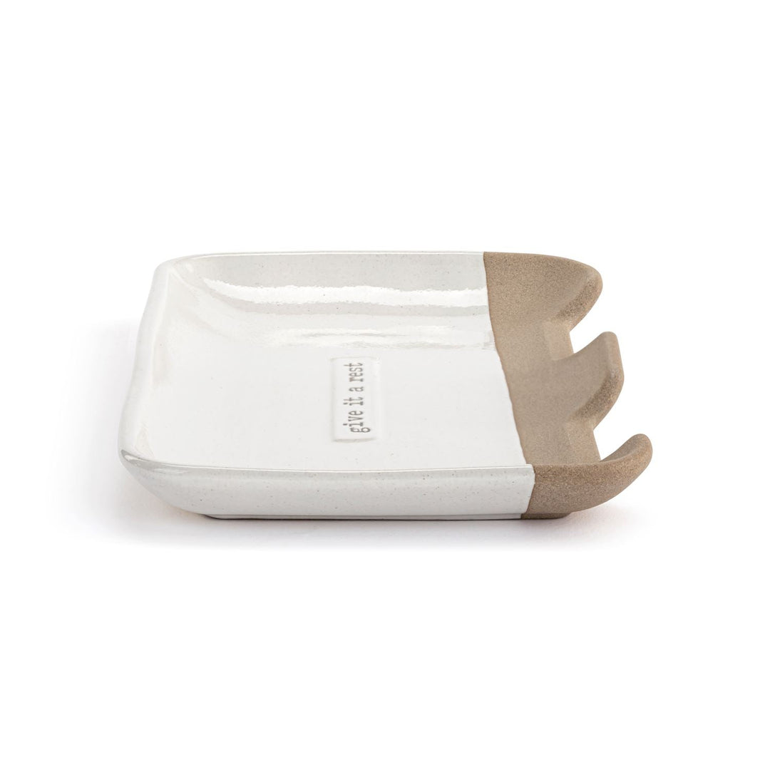 Demdaco Home Decor - Home Accent Give it a Rest Double Spoon Rest