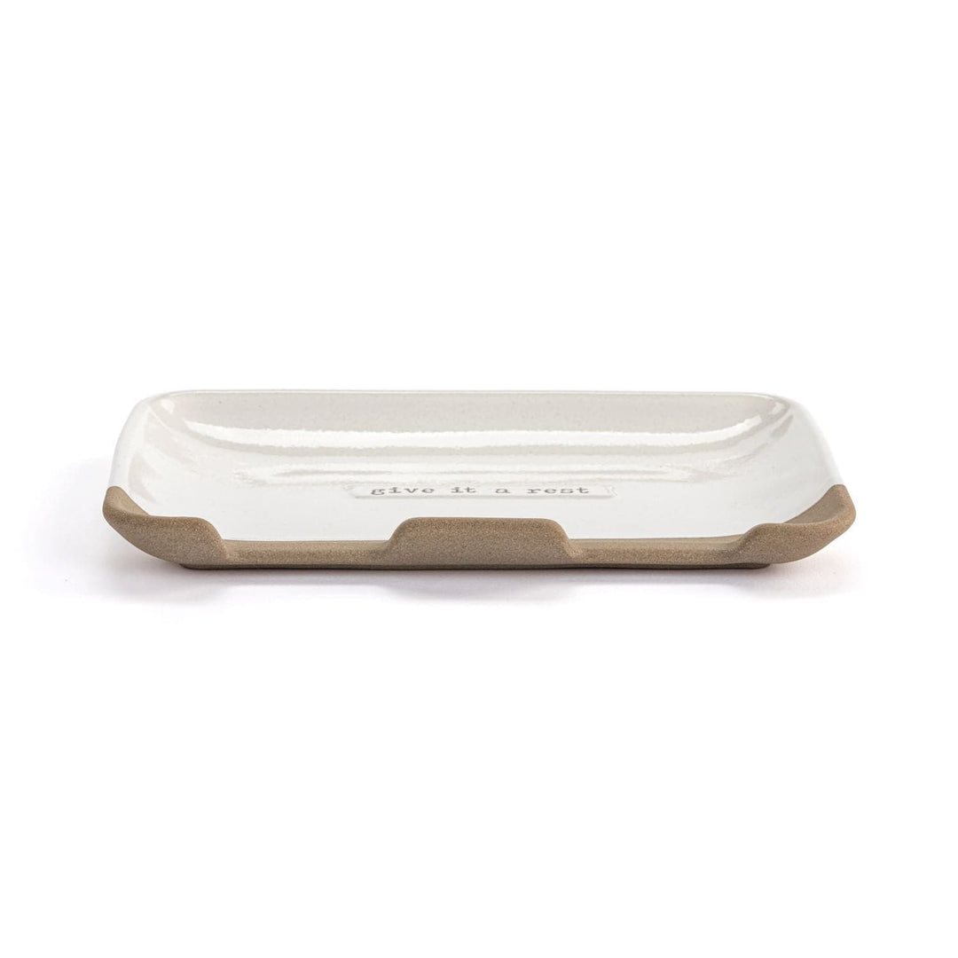 Demdaco Home Decor - Home Accent Give it a Rest Double Spoon Rest