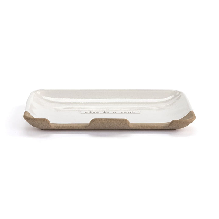 Demdaco Home Decor - Home Accent Give it a Rest Double Spoon Rest