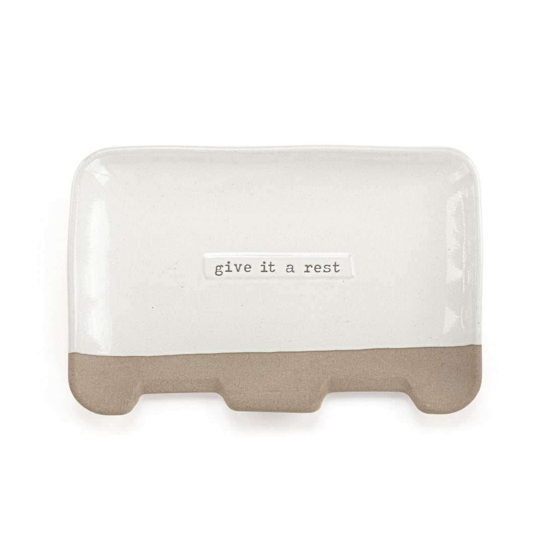 Demdaco Home Decor - Home Accent Give it a Rest Double Spoon Rest