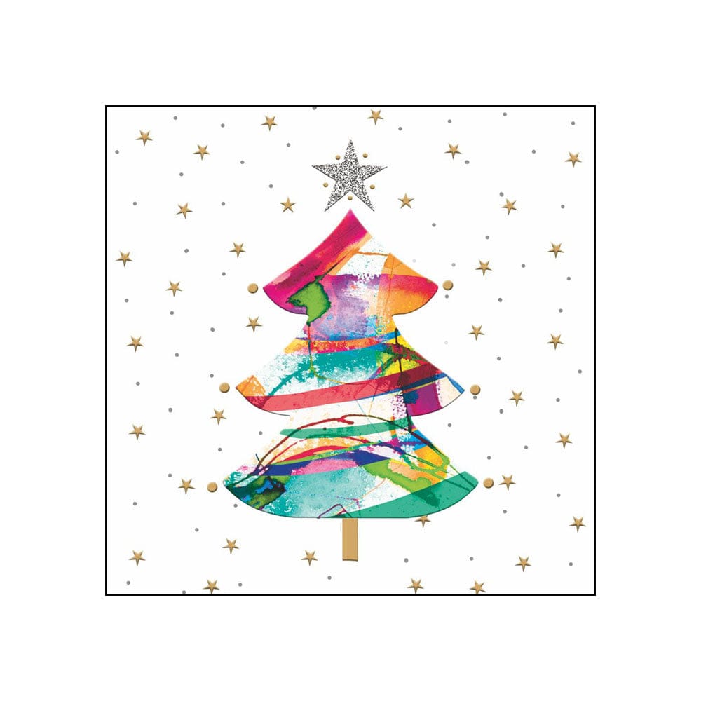 Paperproducts Design Paper Napkins Glitter Tree Beverage Napkins