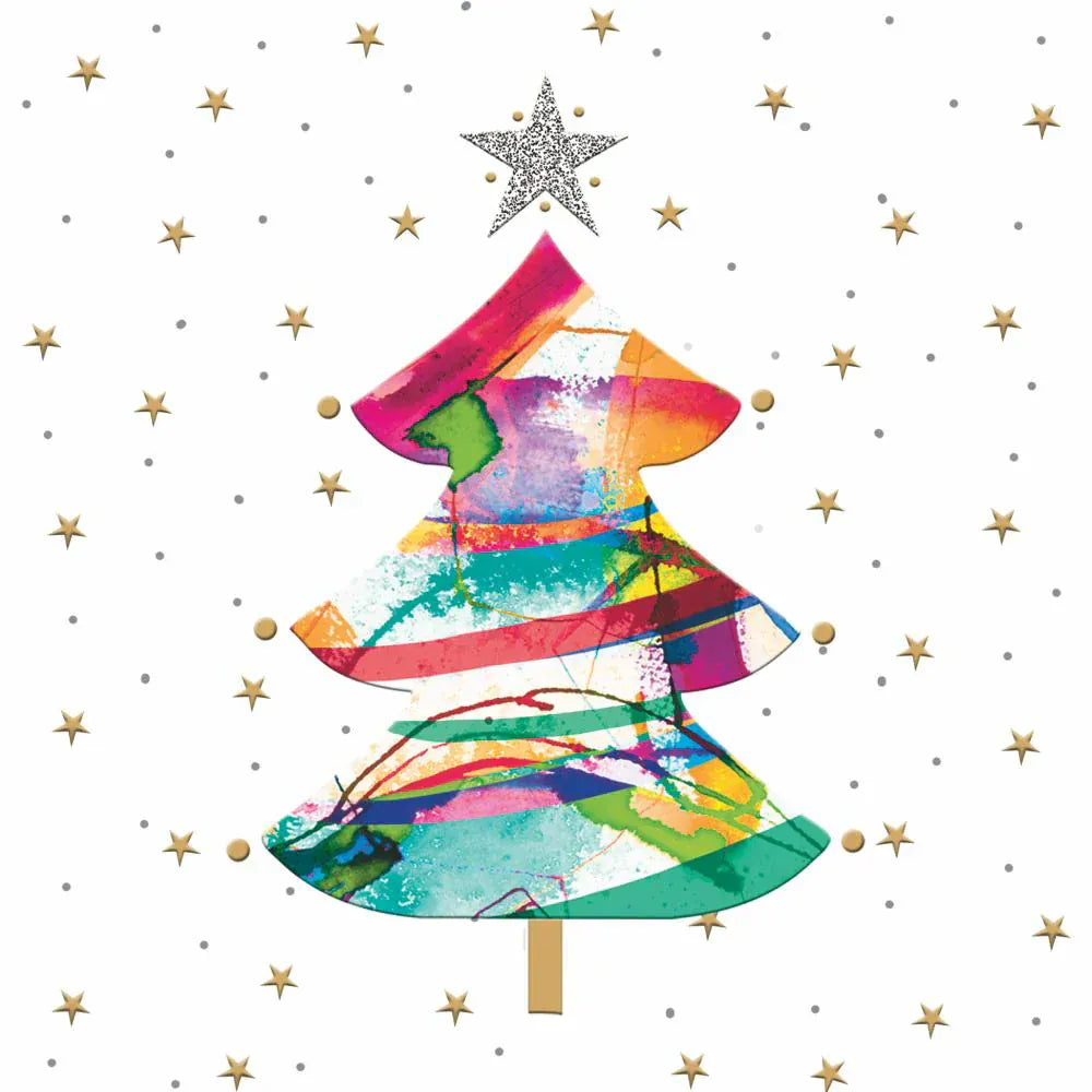 Paperproducts Design Home Decor - Seasonal Glitter Tree Lunch Napkin