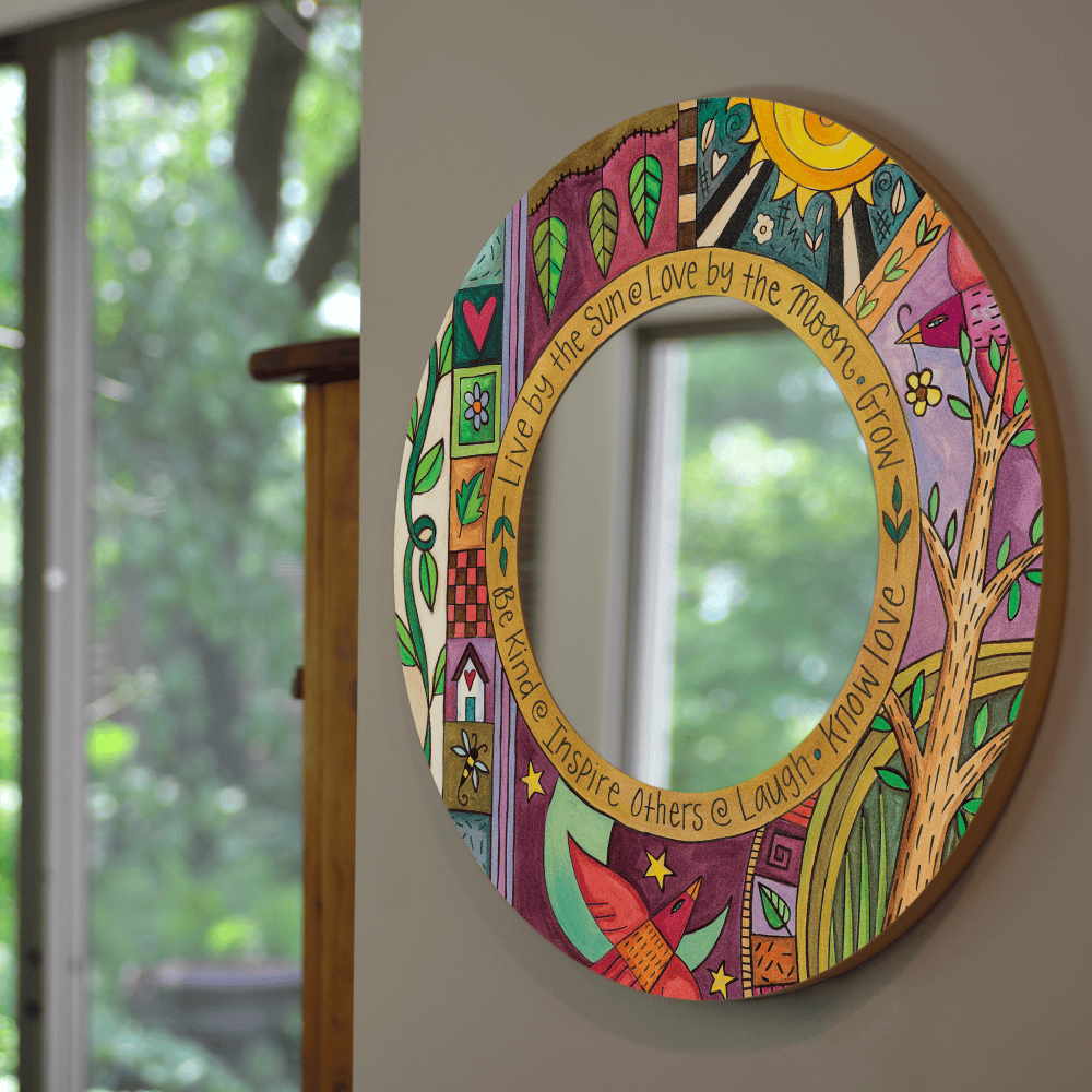 Sincerely Sticks Wall Mirrors Glory Days 18" Round Mirror | Sincerely Sticks