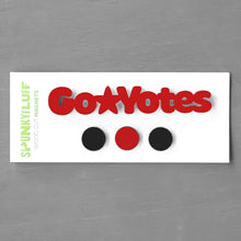 Load image into Gallery viewer, Spunky Fluff Proudly handmade in South Dakota, USA Red Go Yotes-Tiny Word Magnet Set
