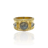 TAT2 Designs Jewelry - Rings Gold Band Labradorite Coin Tre Ring