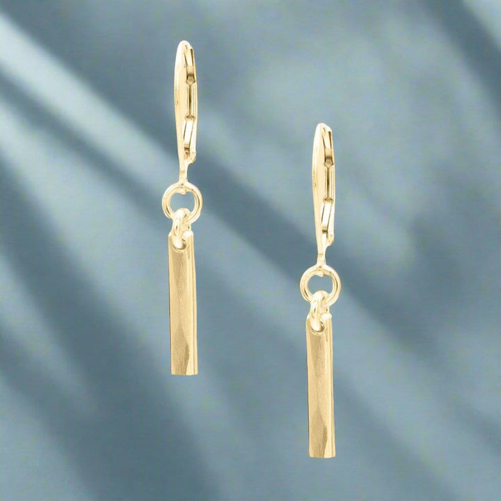 J &amp; I Jewelry Earrings Gold Bar Earrings