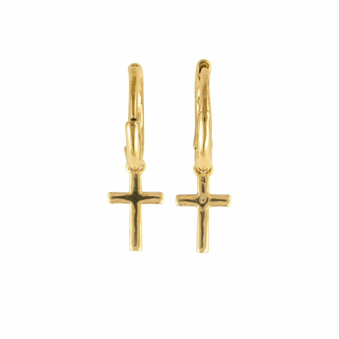 Demdaco Jewelry - Earrings Gold Cross Huggie Earring
