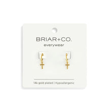 Load image into Gallery viewer, Demdaco Jewelry - Earrings Gold Cross Huggie Earring
