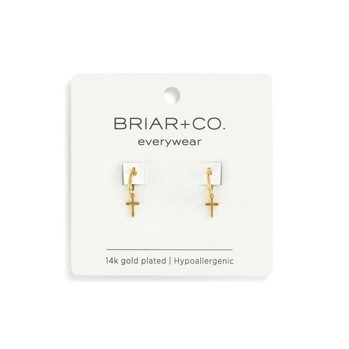 Demdaco Jewelry - Earrings Gold Cross Huggie Earring