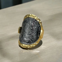Load image into Gallery viewer, TAT2 Designs Jewelry - Rings Gold Maria Theresa Curved Coin Ring
