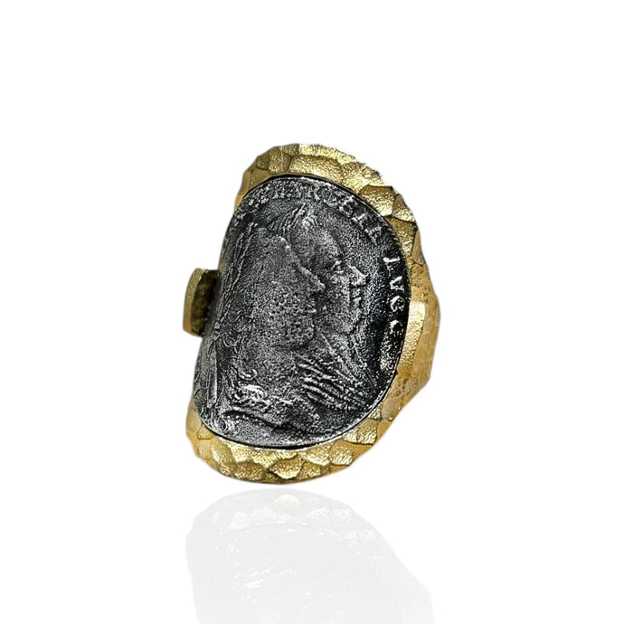 TAT2 Designs Jewelry - Rings Gold Maria Theresa Curved Coin Ring