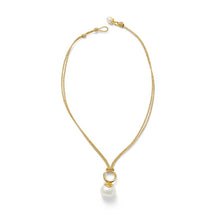 Load image into Gallery viewer, CC &amp; Co by Catherine Canino Jewelry - Necklaces Golden Pebble Pearl Pendant Gold Nylon/Cotton Cord
