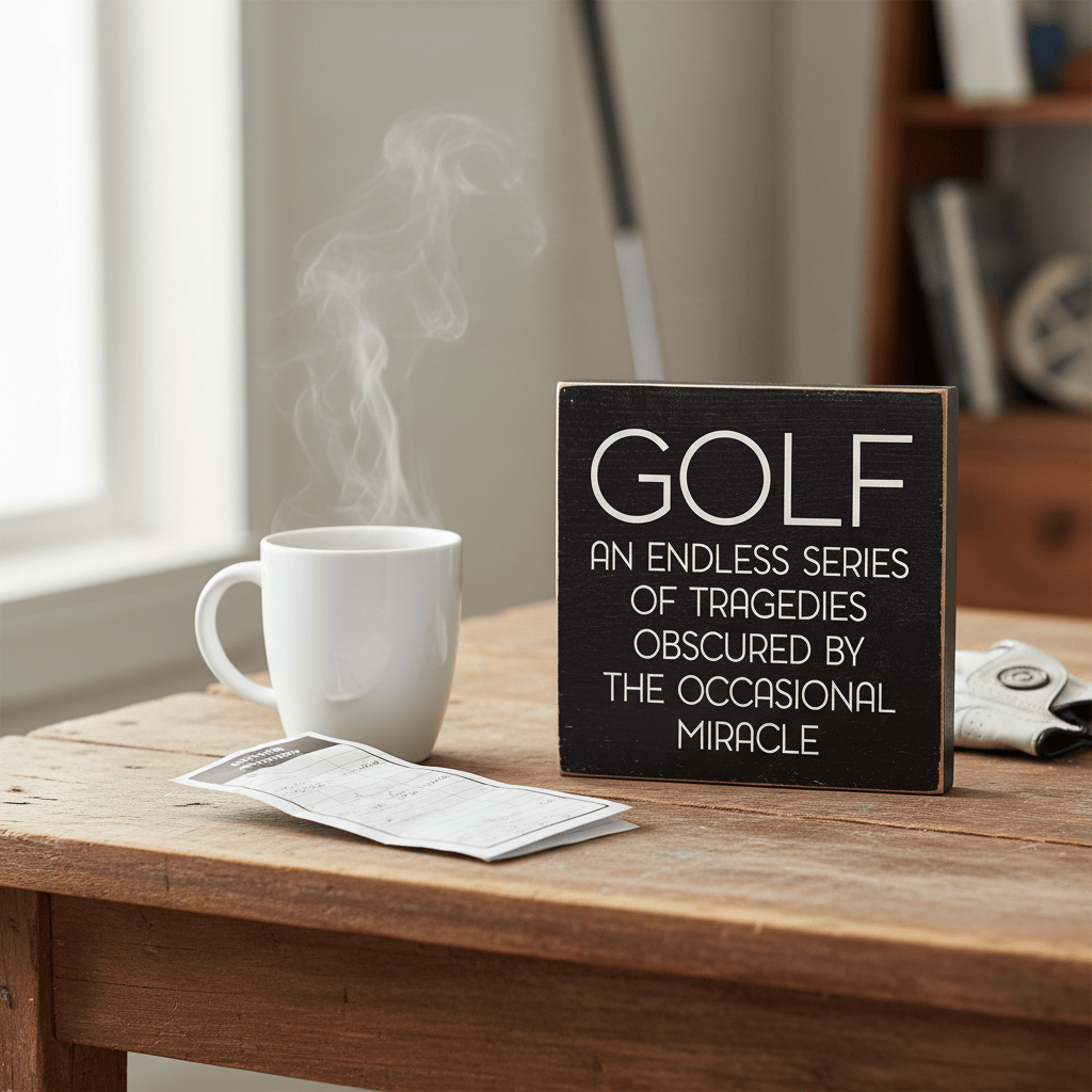 Sawdust City Other - Novelty Gifts Golf An Endless Series of Tragedies Black