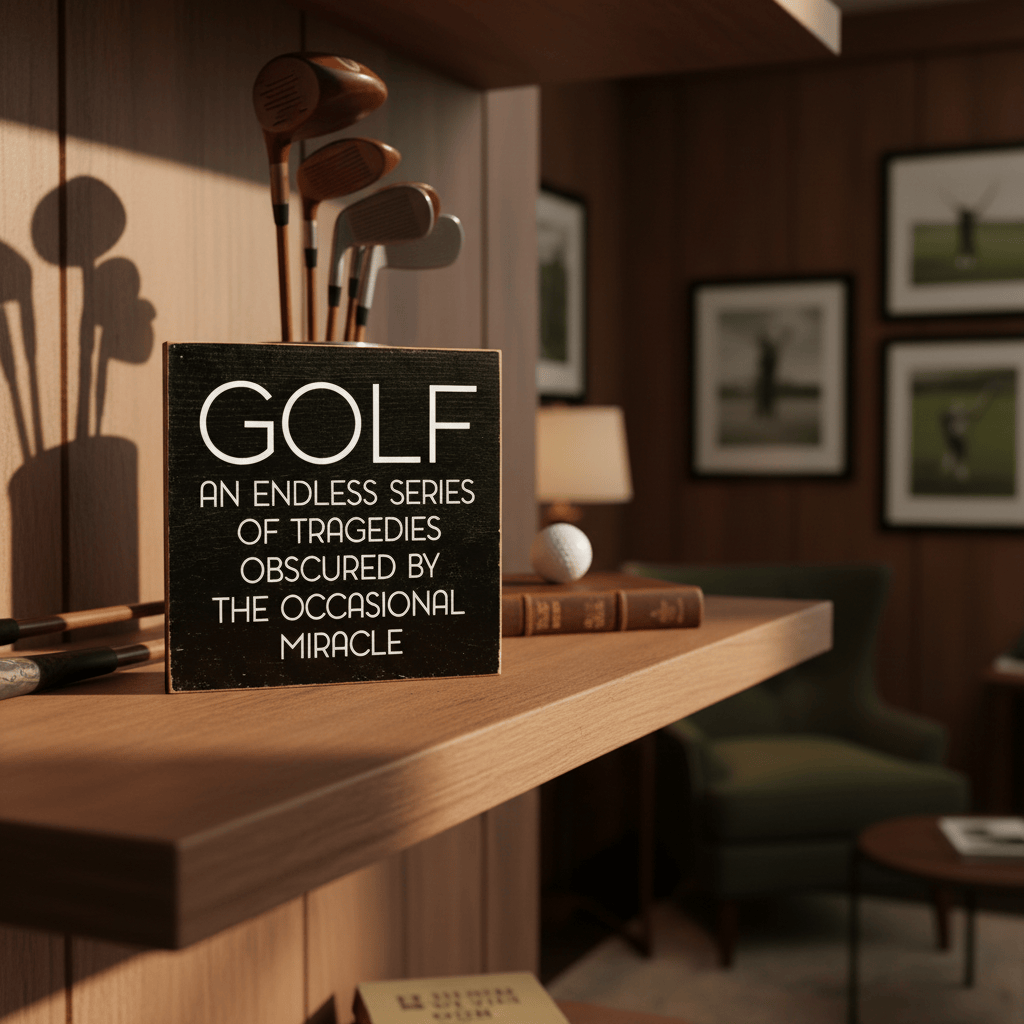 Sawdust City Other - Novelty Gifts Golf An Endless Series of Tragedies Black