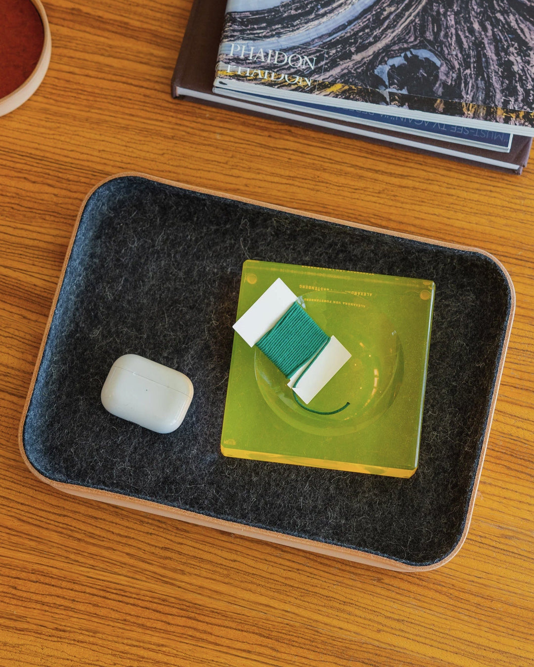 Graf Lantz Home Accents Graf Lantz Kawabon Large Leather &amp; Merino Wool Tray