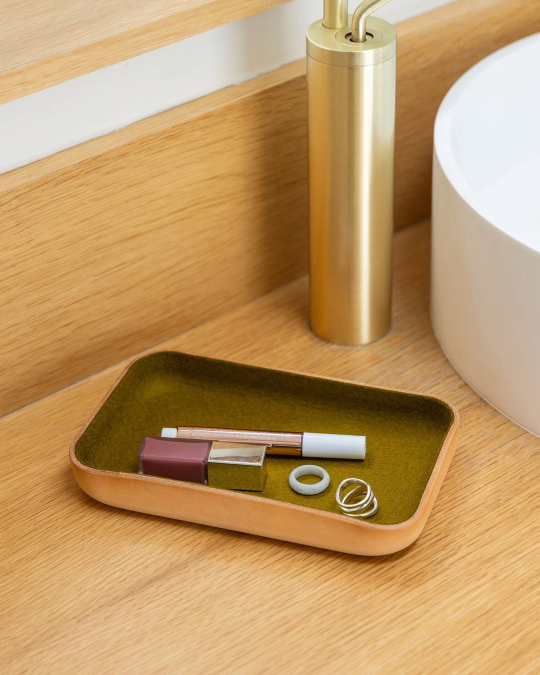 Graf Lantz Home Accents Graf Lantz Kawabon Small Leather &amp; Merino Wool Tray