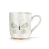 Demdaco Home Decor - Home Accent Green & White Butterfly Mug w/Gold Trim