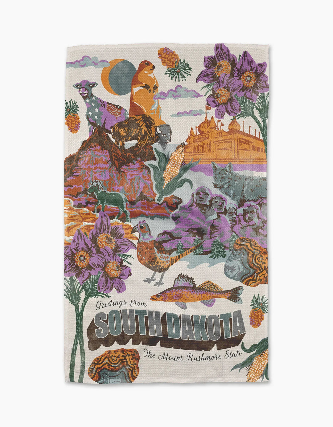 Geometry Home Decor - Linens - Geometry Kitchen Greetings from SD Tea Towel