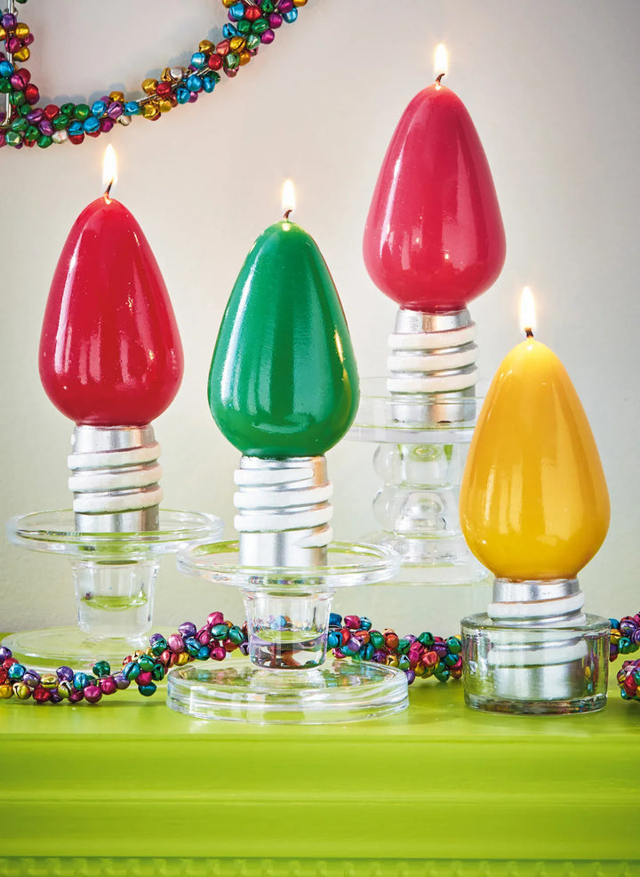 Tag True Living Candles Groovy Light Bulb Candles — Set of 4