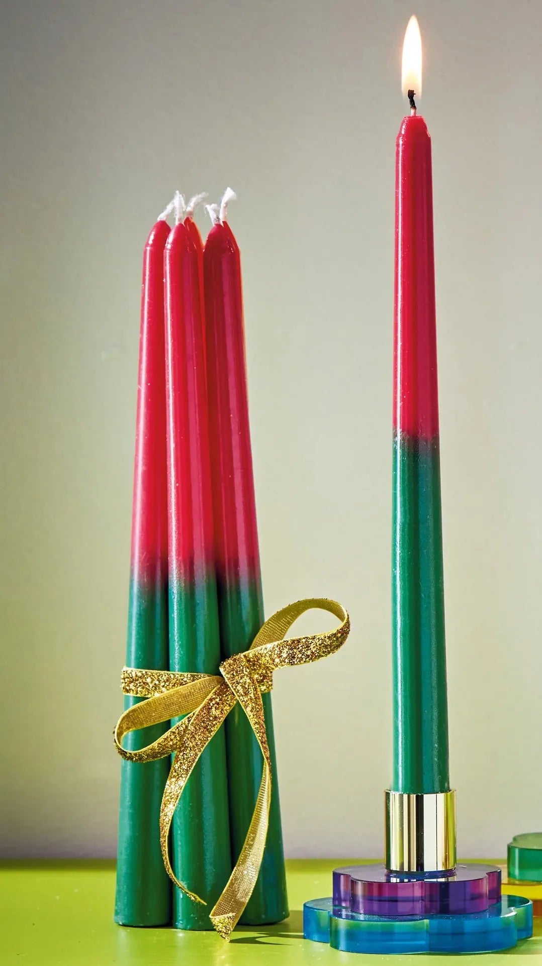 Tag True Living Candles Groovy Taper Candle