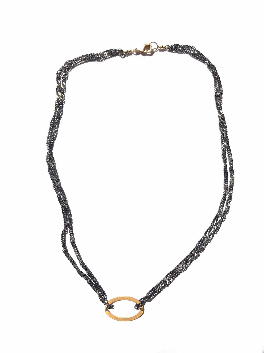 CV Designs Jewelry - Necklaces Gunmetal Oval Link Necklace