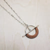 CXC Half Leather Toggle Lariat Necklace