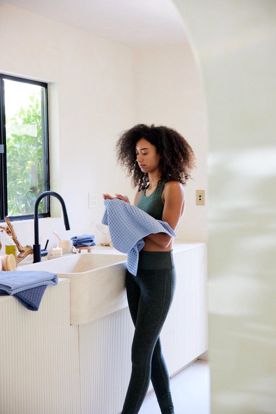 Geometry Home Decor - Linens Hand Towels - Waffle