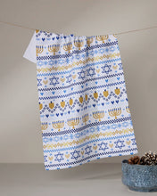 Load image into Gallery viewer, Geometry Hanukkah Sweater Tea Towel
