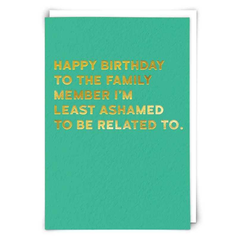 Redback Cards Greeting Cards Happy Birthday to the Family Member Funny Card