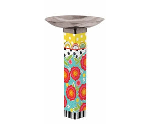 Studio M Home Decor - Garden& - Outdoor Happy Go Lucky Bird Bath Art Pole