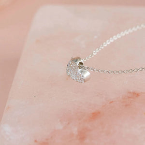 Christina Kober Proudly Handmade in Georgia, USA Heart Necklace Diamond Dusted