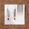 Original Hardware Jewelry - Earrings Hessonite Garnet Bar Earrings