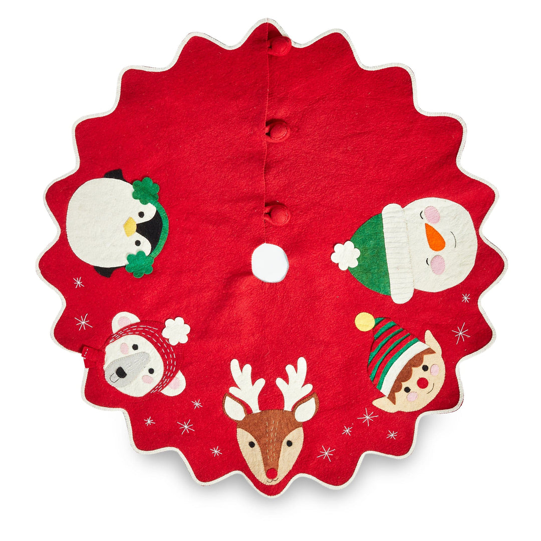 Tag True Living Christmas Tree Skirts Holiday Cheer Felt Tree Skirt